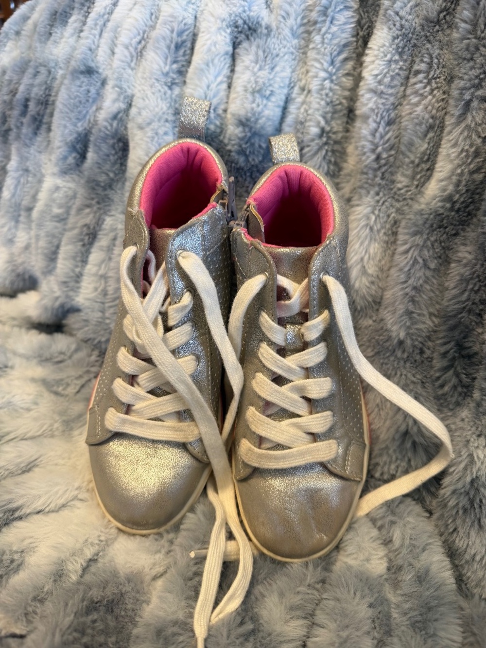 Girls Silver sneakers Size 1